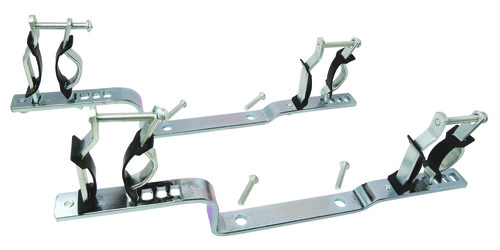 Double isophonic mounting brackets
